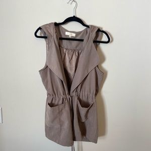 Francesca's Tan Suede Vest
